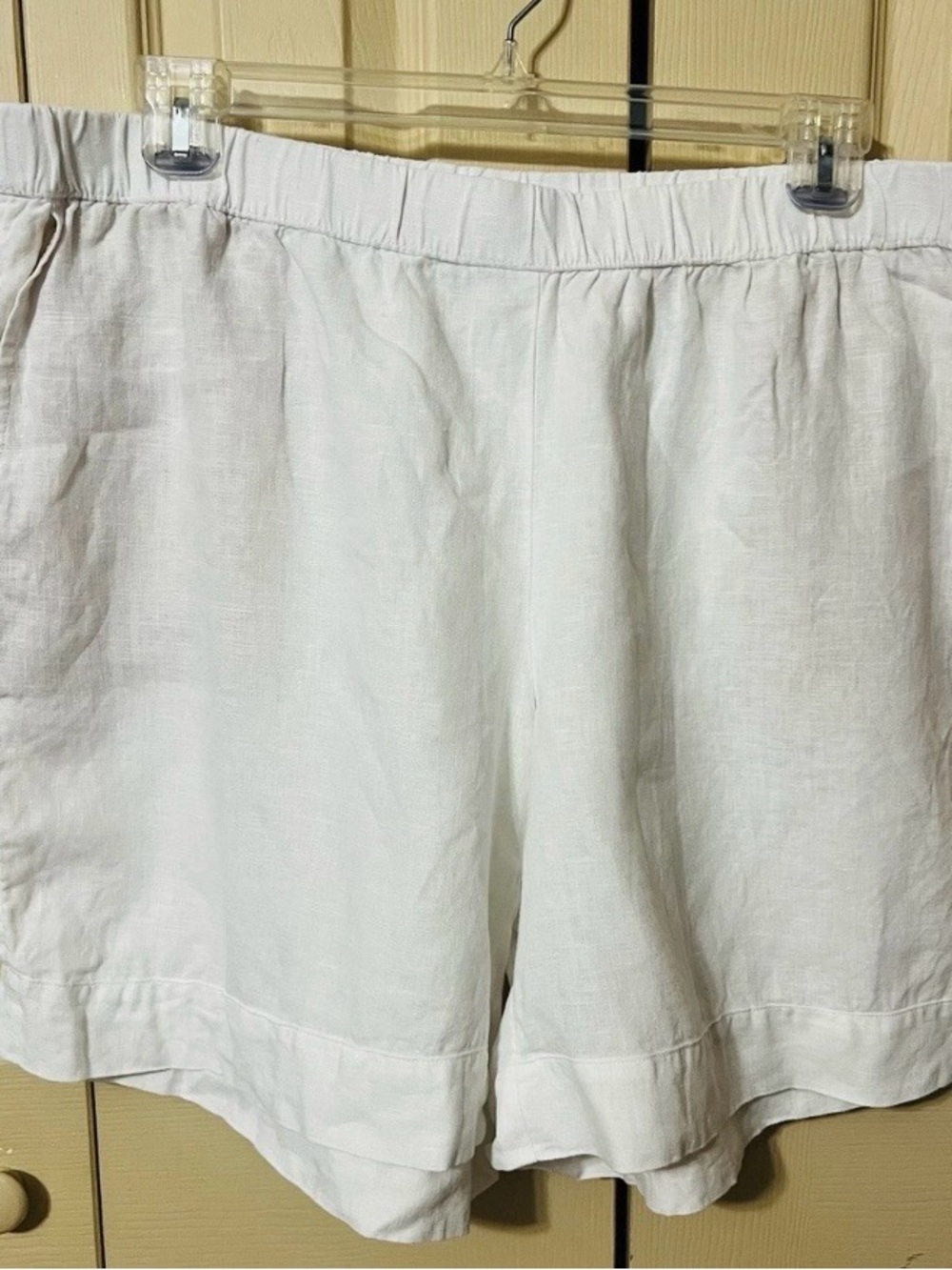 Pure J Jill White Linen Blend Women's Shorts - Lightweight Size 2X
